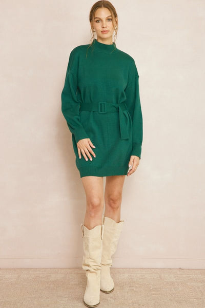 Zara green clearance sweater dress