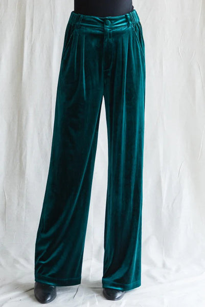 NEW Janie online & Jack Sz 7 Green Velvet Pants Holiday Christmas