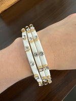 City Girl Jewel Stark White Bangles