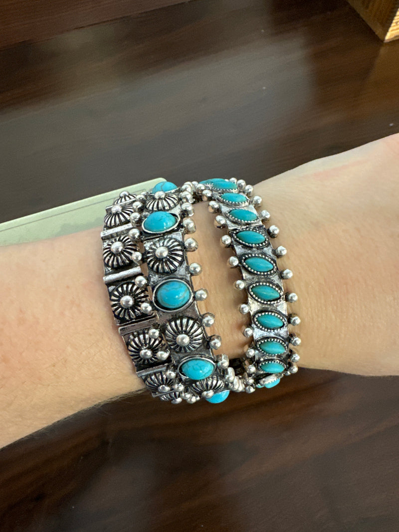 Western 3 in 1 Turquoise Bracelet