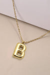 Gold bubble balloon initial B necklaces