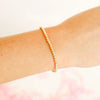 Beaded Blondes 3mm gold beaded bracelets