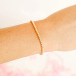 Beaded Blondes 3mm gold beaded bracelets