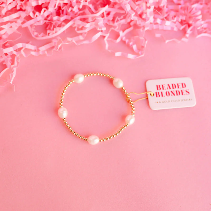 Beaded blondes poppi pearl bracelet