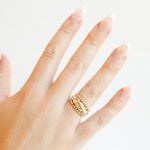 beaded blondes lexi band gold beaded ring