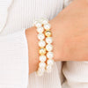 Budagirl Mala white pearl beaded bracelet. 