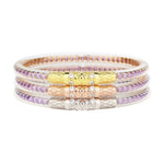 BudhaGirl Lila Three Queens all weather bangle bracelets 