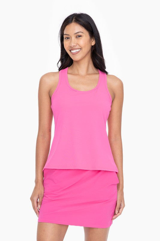 Mono B GREEN racerback active tank top in hot pink&nbsp;