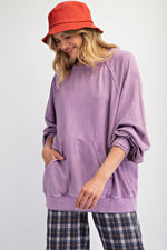 dusty lavender easel sweatshirt pullover