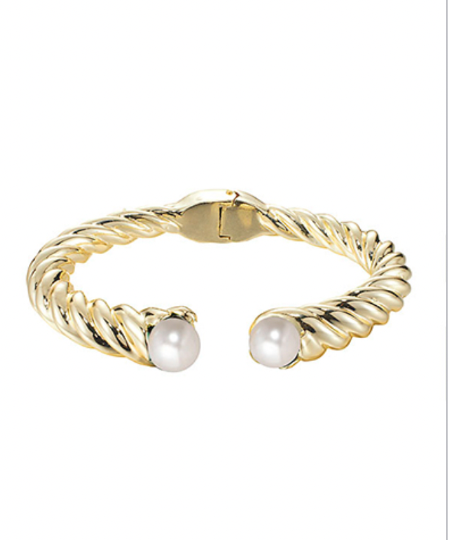 pearl textured cuff bracelet