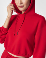 Spanx Airessentials red cinched cropped hoodie
