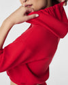 Spanx Airessentials red cinched cropped hoodie