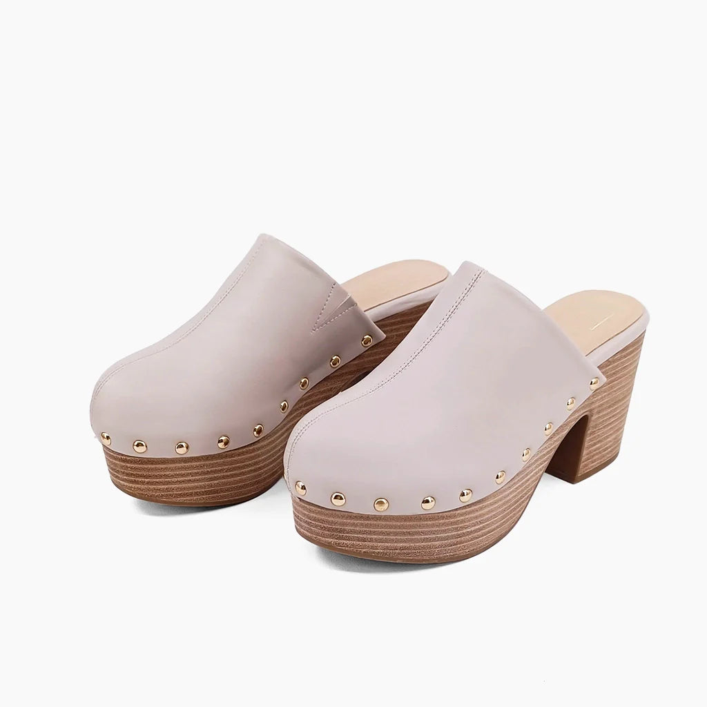 Shu Shop Gigi mushroom color platform clog shoes