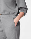 Spanx airessentials cinched semi cropped heather grey hoodie sweatshirt