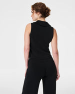 Spanx AirEssentials polo tank top in very black