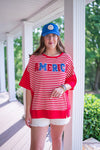 america patch letter oversized tee