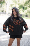 Touchdown Obsessed Black Football Sweatshirt