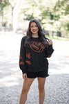 Touchdown Obsessed Black Football Sweatshirt