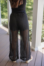 black crochet resort beachy pants