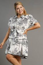 black willow print umgee plus dress