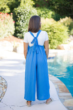 breezy linen wide leg jumpsuit