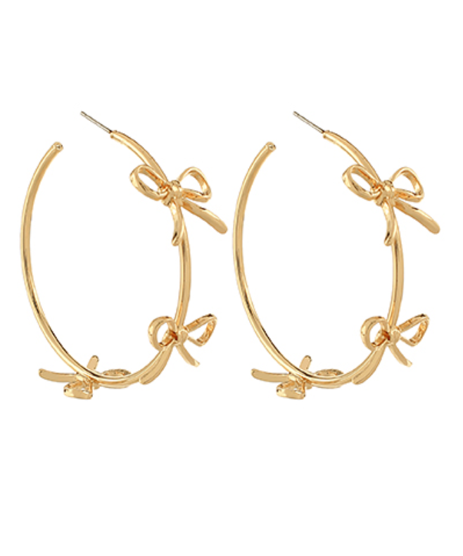 BOW hoop earrings