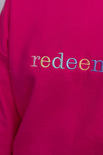 hot pink redeemed sweatshirt pullover