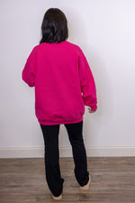 hot pink redeemed sweatshirt pullover