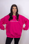 hot pink redeemed sweatshirt pullover