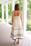 classy european summer linen maxi dress