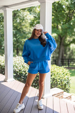 comfy cute royal blue sweatshirt 