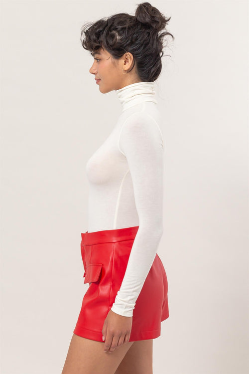 Easy Fix Turtleneck Cream Top