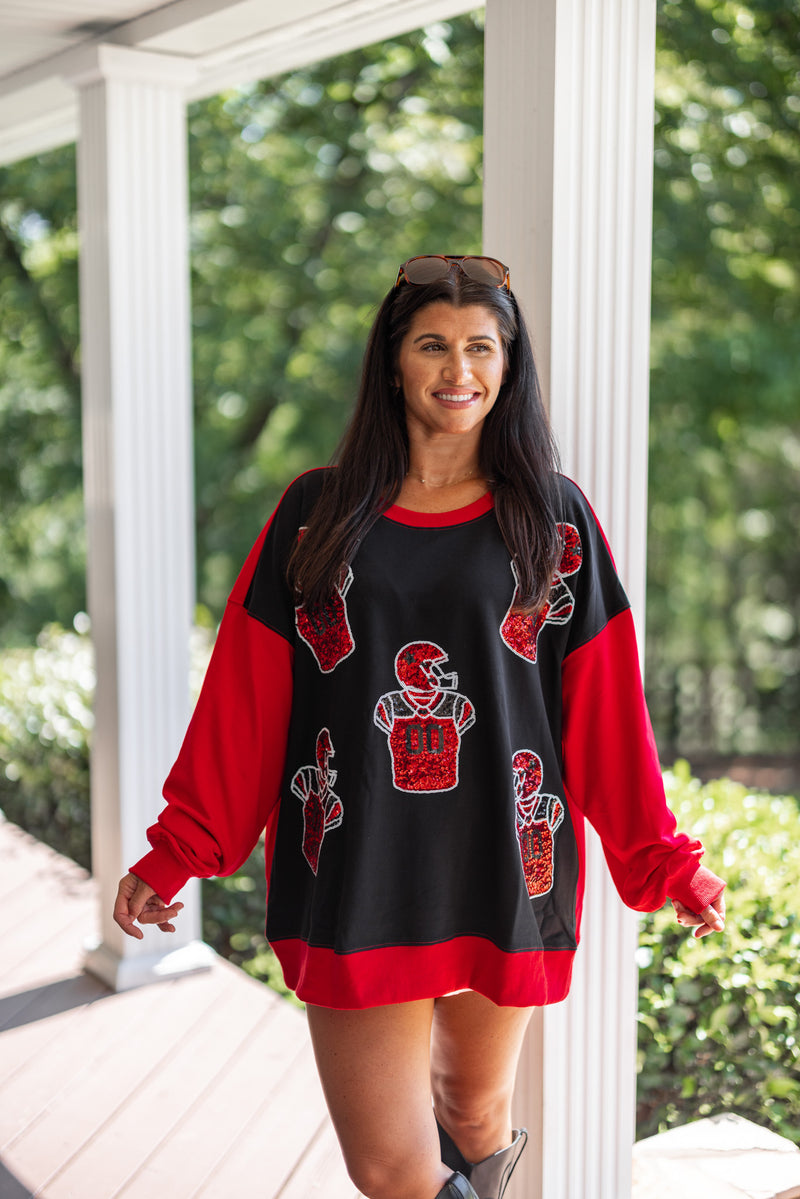 sequin uga uniform sweatshirt