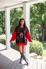 sequin uga uniform sweatshirt