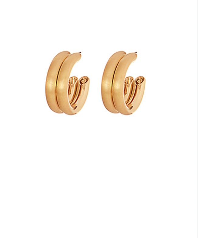 GOLD dainty huggie hoop earrimgs