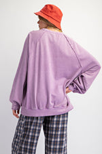 dusty lavender easel sweatshirt pullover