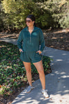 green scuba quarter zip pullover