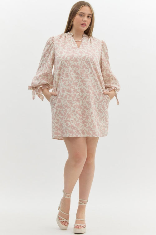 entro plus size floral easter dresses pink mauve