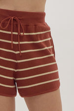 Everyday Chic Rust Striped Shorts