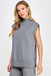 See And Be Seen Grey knit short sleeve top