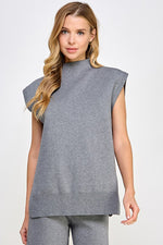 See And Be Seen Grey knit short sleeve top