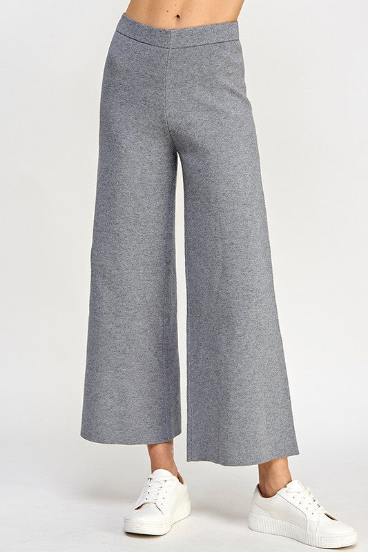 See And Be Seen Grey knit wide leg pants