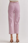 Lavender purple denim wide leg pants