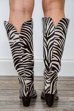 matisse zebra print hair tall boots