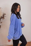 blue mineral washed cotton sweatshirt