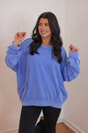 blue mineral washed cotton sweatshirt