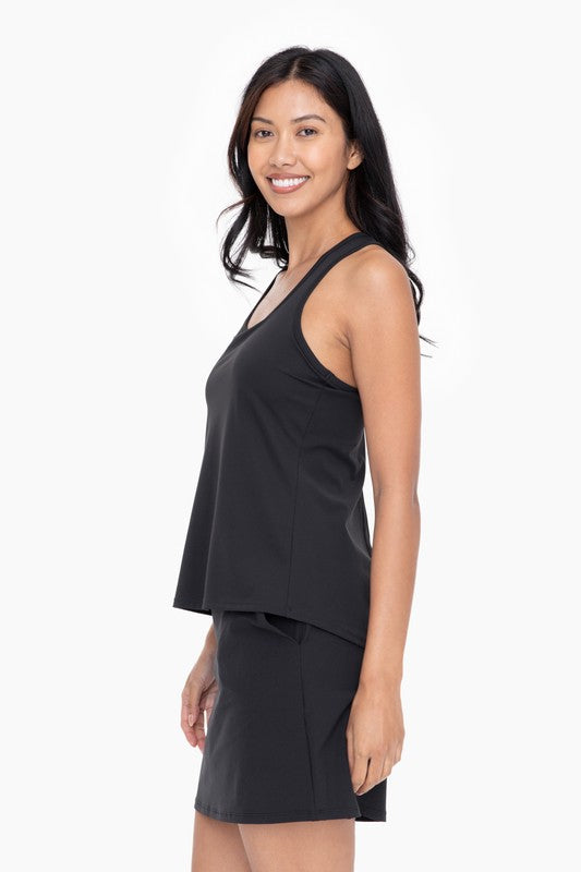 Mono B GREEN racerback active tank top in black