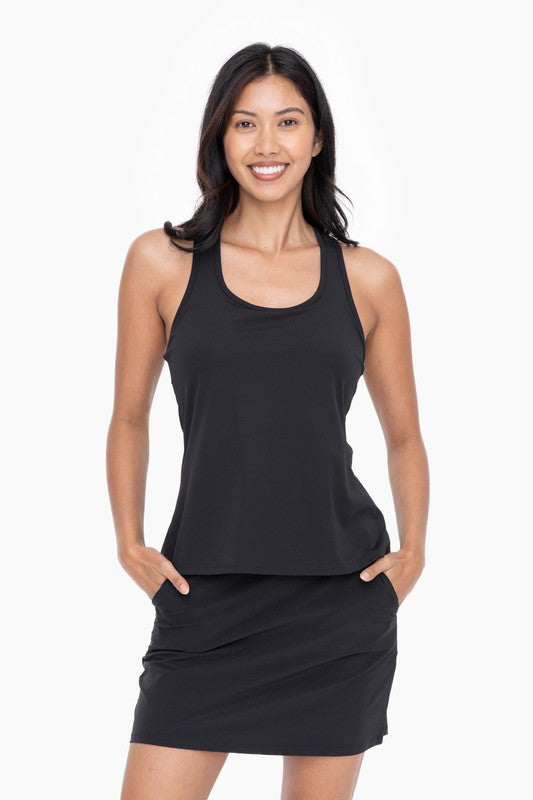 Mono B GREEN racerback active tank top in black