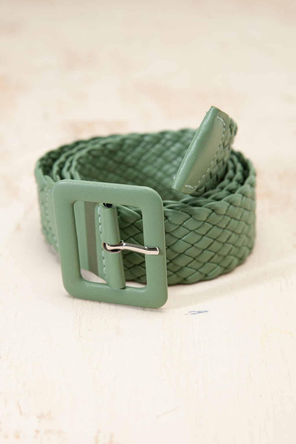 olive braided belt