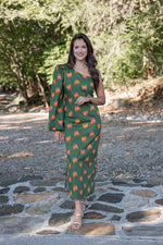 Karlie olive one shoulder floral maxi dress